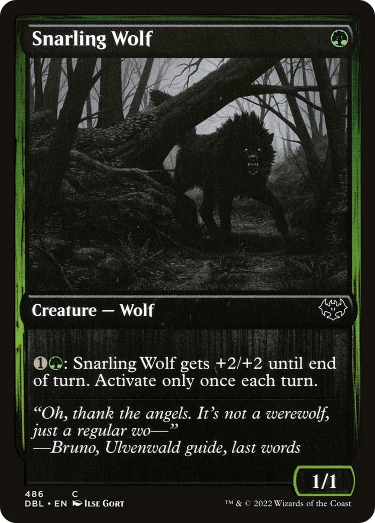 Magic: The Gathering - Snarling Wolf Foil - Innistrad: Double Feature