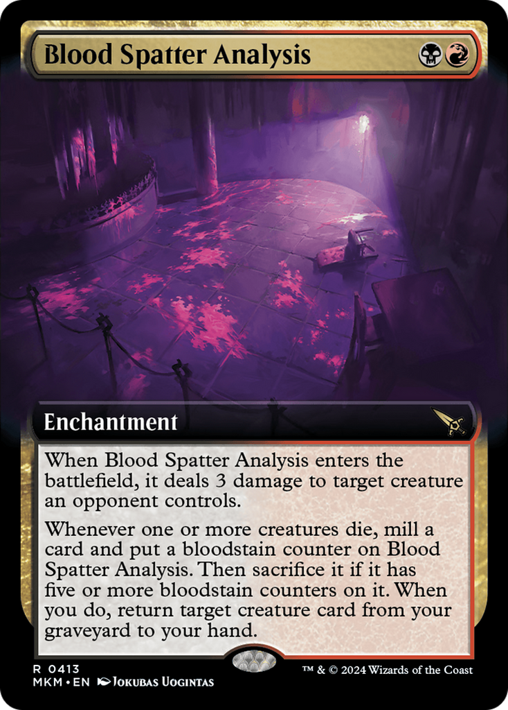 Magic: The Gathering - Blood Spatter Analysis Foil - Murders at Karlov Manor