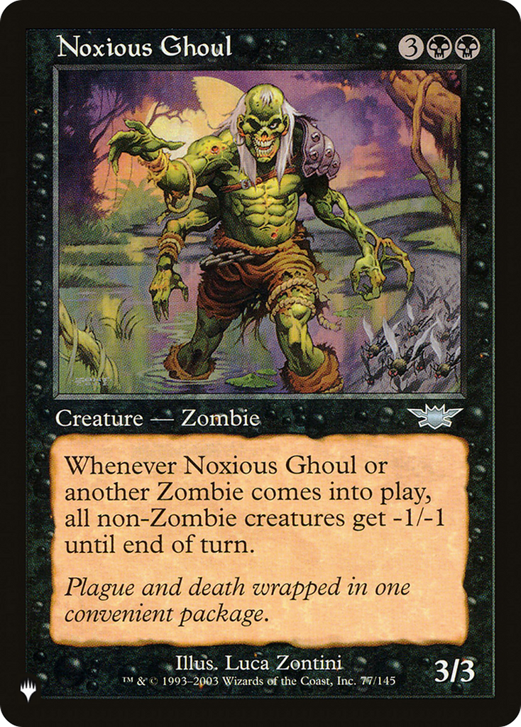 Magic: The Gathering - Noxious Ghoul - The List