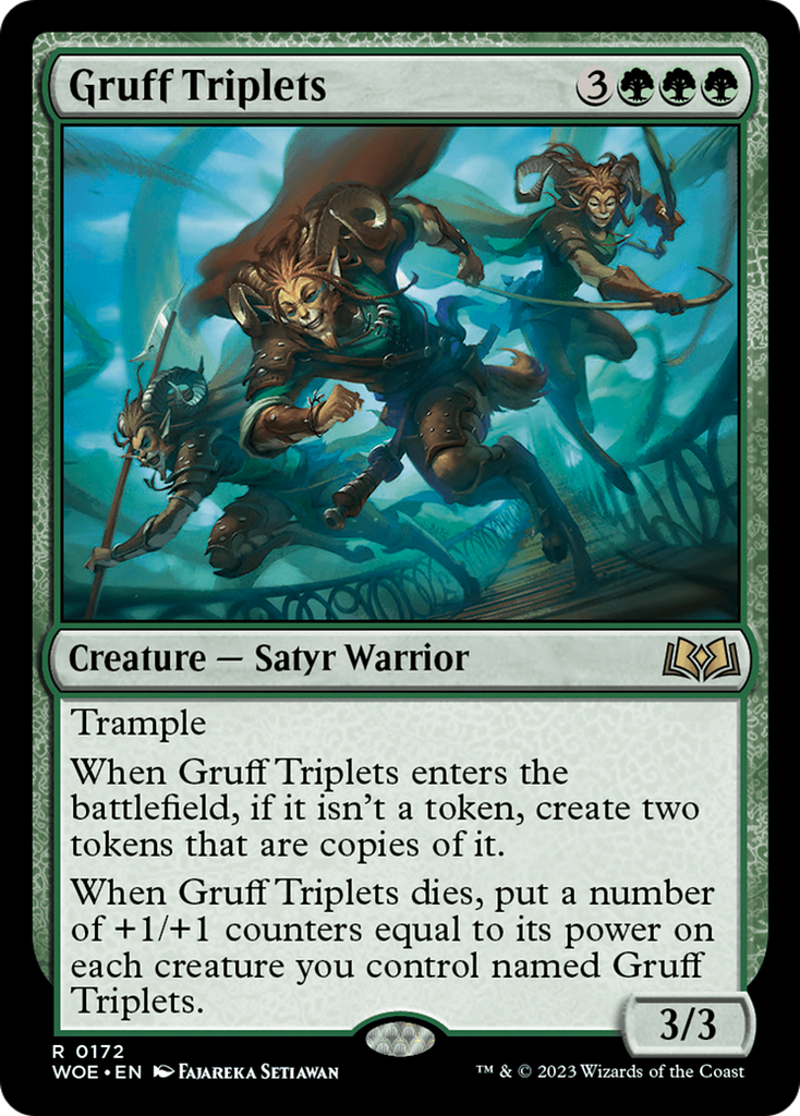 Magic: The Gathering - Gruff Triplets Foil - Wilds of Eldraine