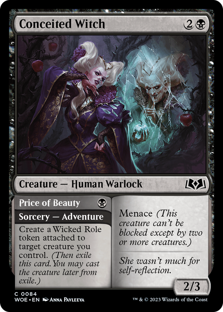 Magic: The Gathering - Conceited Witch // Price of Beauty Foil - Wilds of Eldraine