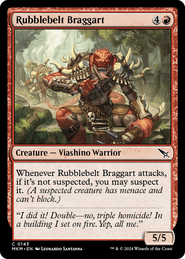 Magic: The Gathering - Rubblebelt Braggart Foil - Murders at Karlov Manor