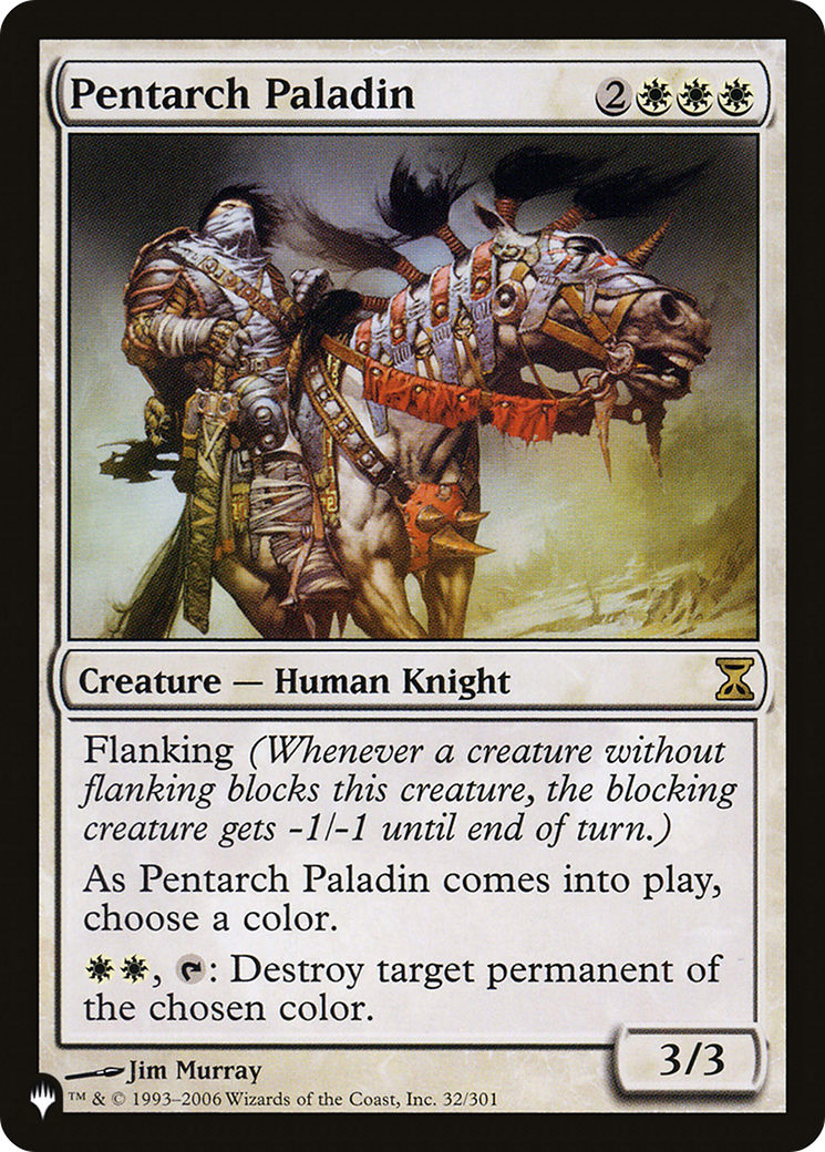 Magic: The Gathering - Pentarch Paladin - The List