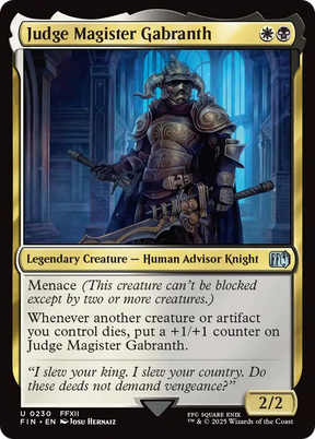 Magic: The Gathering - Judge Magister Gabranth Foil - Final Fantasy