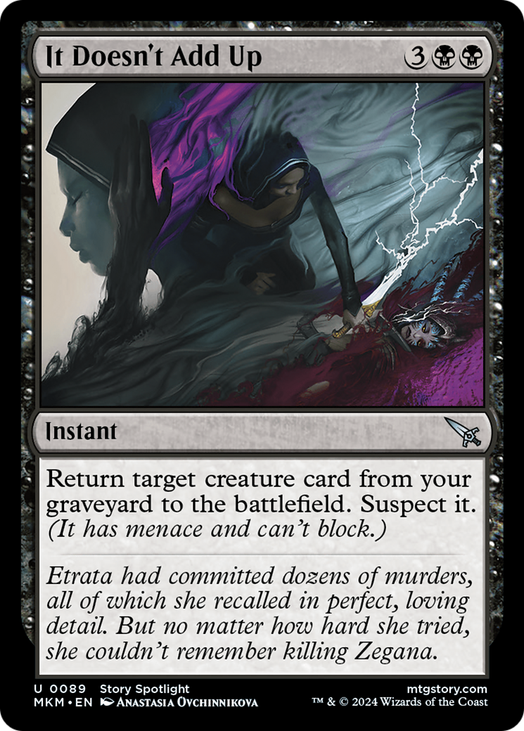 Magic: The Gathering - It Doesn't Add Up Foil - Murders at Karlov Manor