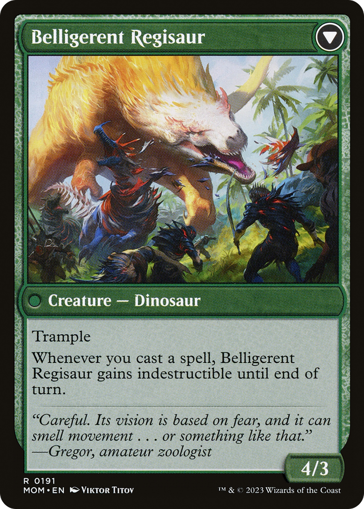 Magic: The Gathering - Invasion of Ixalan // Belligerent Regisaur Foil - March of the Machine