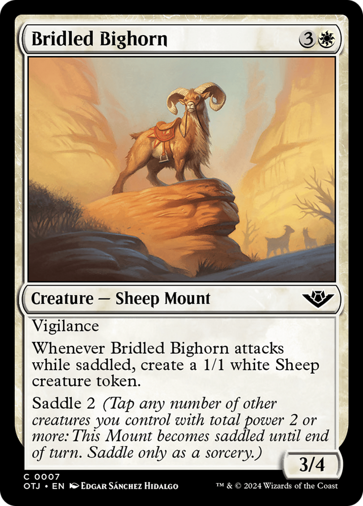 Magic: The Gathering - Bridled Bighorn Foil - Outlaws of Thunder Junction