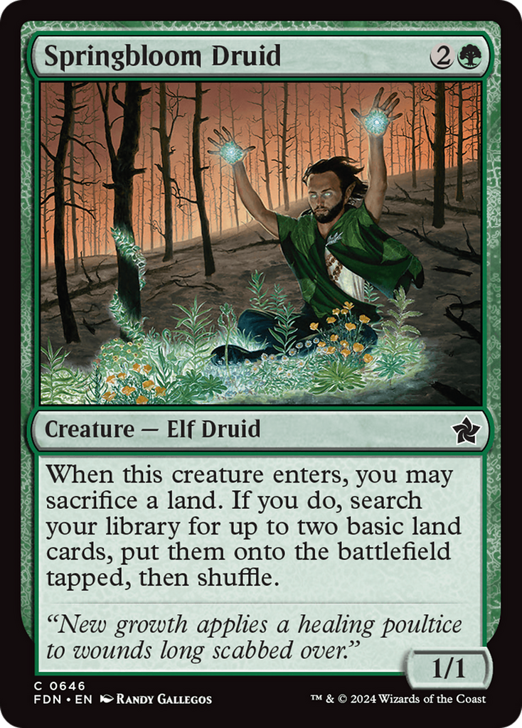 Magic: The Gathering - Springbloom Druid - Foundations