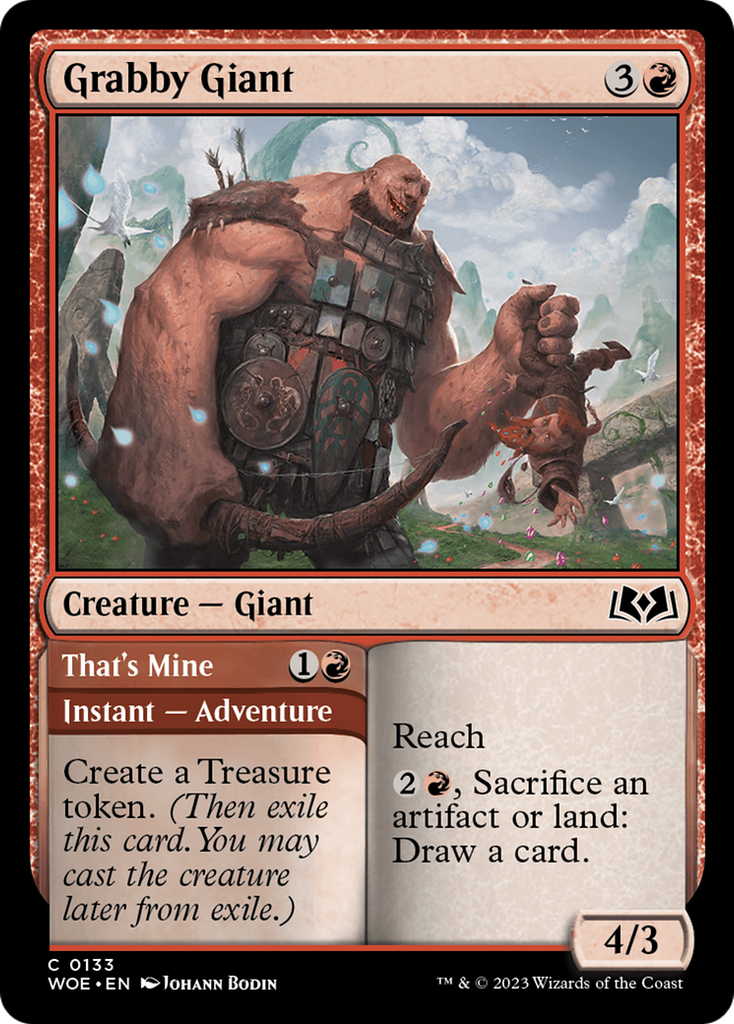 Magic: The Gathering - Grabby Giant // That's Mine Foil - Wilds of Eldraine