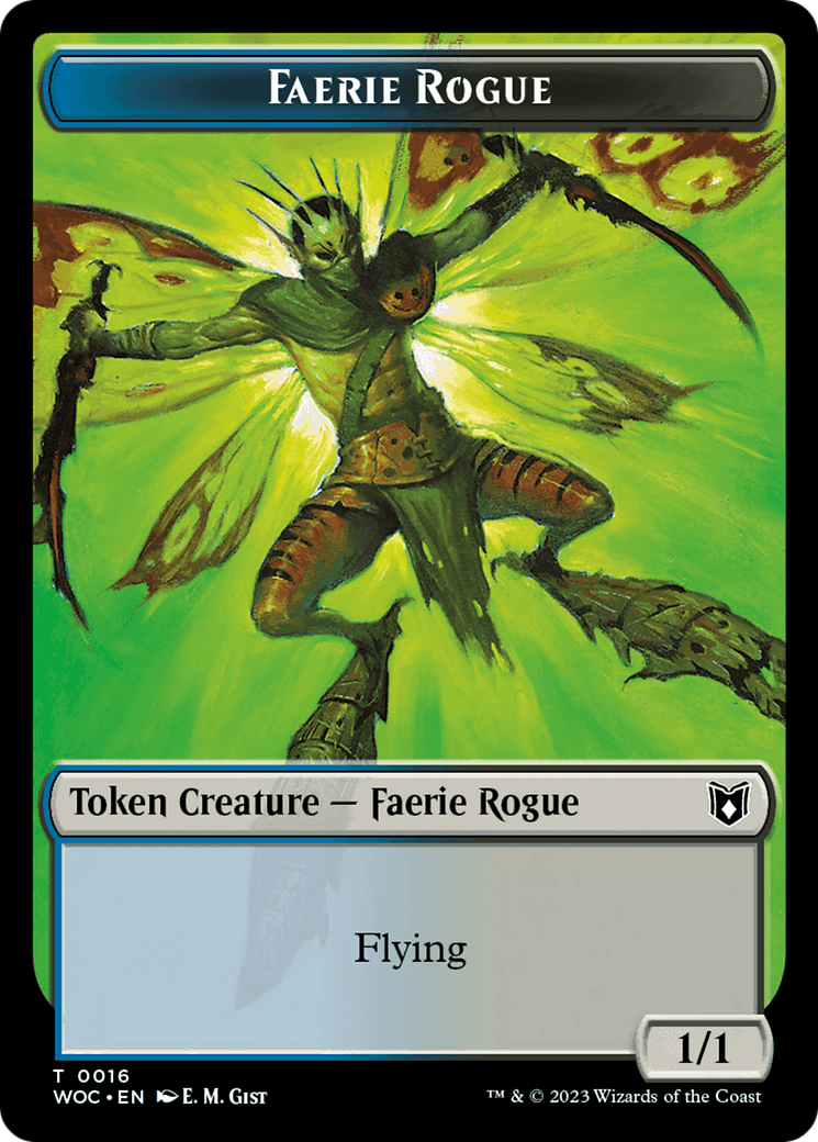 Magic: The Gathering - Faerie Rogue Token - Wilds of Eldraine Commander Tokens