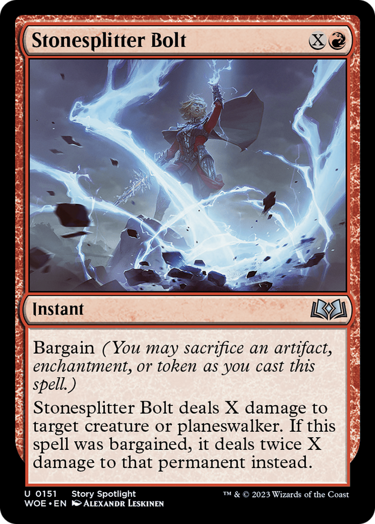 Magic: The Gathering - Stonesplitter Bolt - Wilds of Eldraine