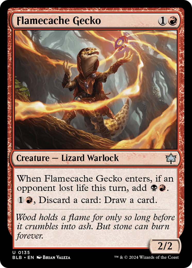 Magic: The Gathering - Flamecache Gecko Foil - Bloomburrow