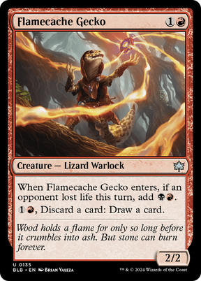 Magic: The Gathering - Flamecache Gecko Foil - Bloomburrow