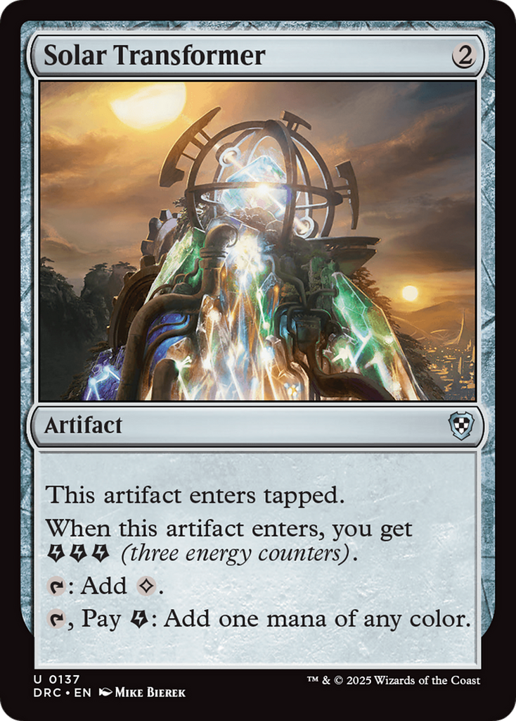 Magic: The Gathering - Solar Transformer - Aetherdrift Commander