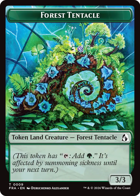 Magic: The Gathering - Forest Tentacle Token - Reality Fracture Tokens