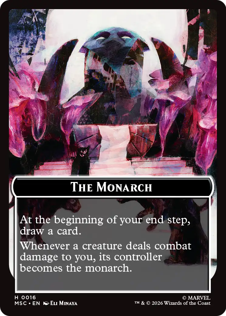 Magic: The Gathering - The Monarch - Marvel Super Heroes Commander Tokens