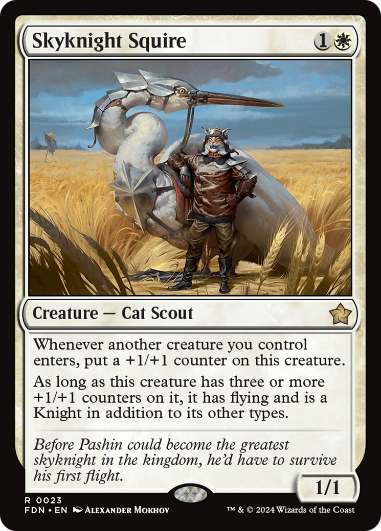 Magic: The Gathering - Skyknight Squire - Foundations