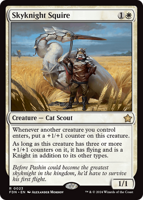 Magic: The Gathering - Skyknight Squire - Foundations