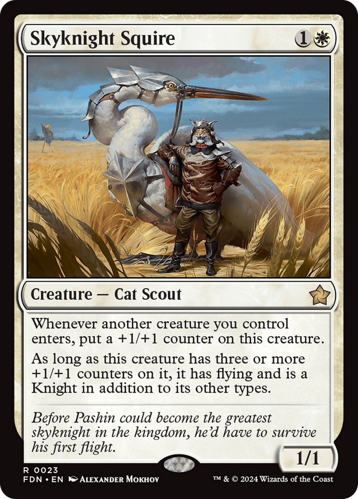 Magic: The Gathering - Skyknight Squire Foil - Foundations