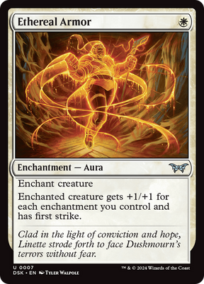 Magic: The Gathering - Ethereal Armor Foil - Duskmourn: House of Horror