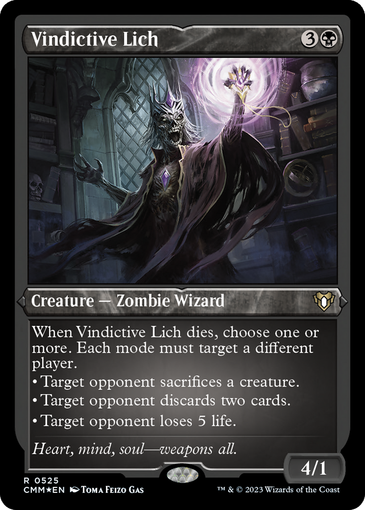 Magic: The Gathering - Vindictive Lich Foil - Commander Masters