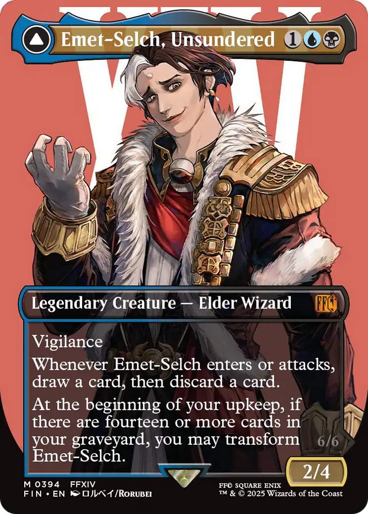 Magic: The Gathering - Emet-Selch, Unsundered // Hades, Sorcerer of Eld Foil - Final Fantasy
