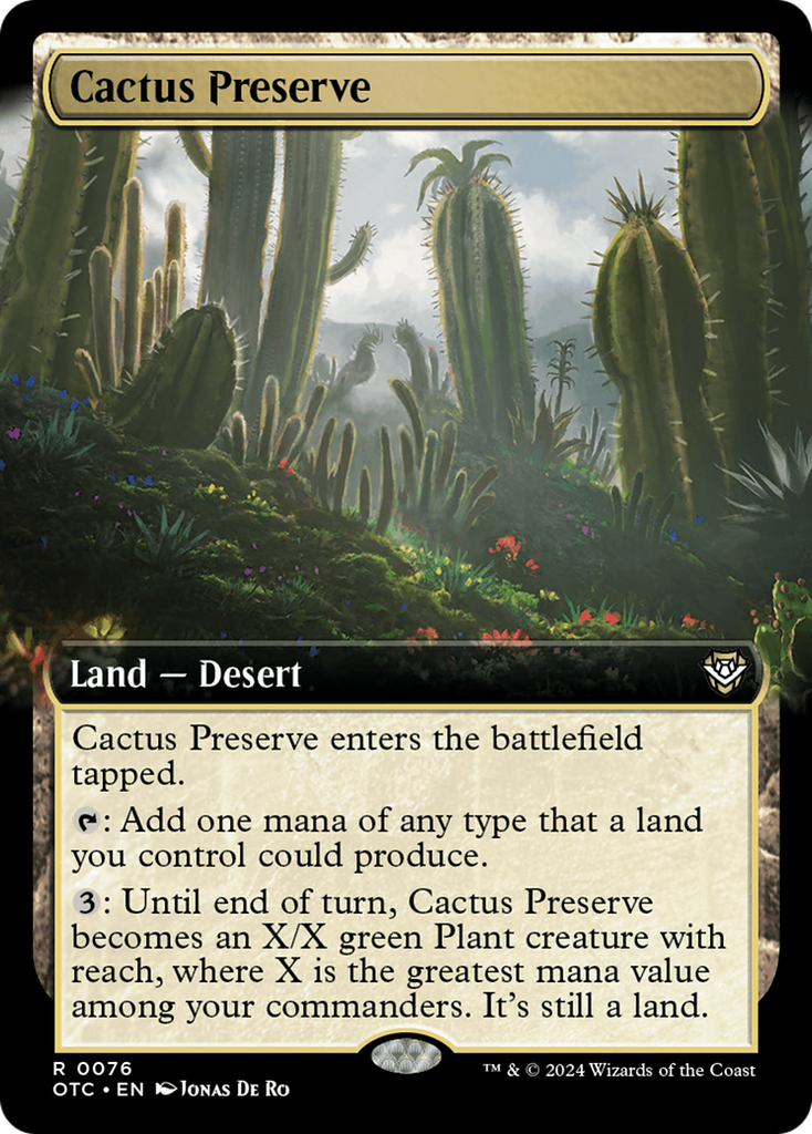 Magic: The Gathering - Cactus Preserve - Outlaws of Thunder Junction Commander