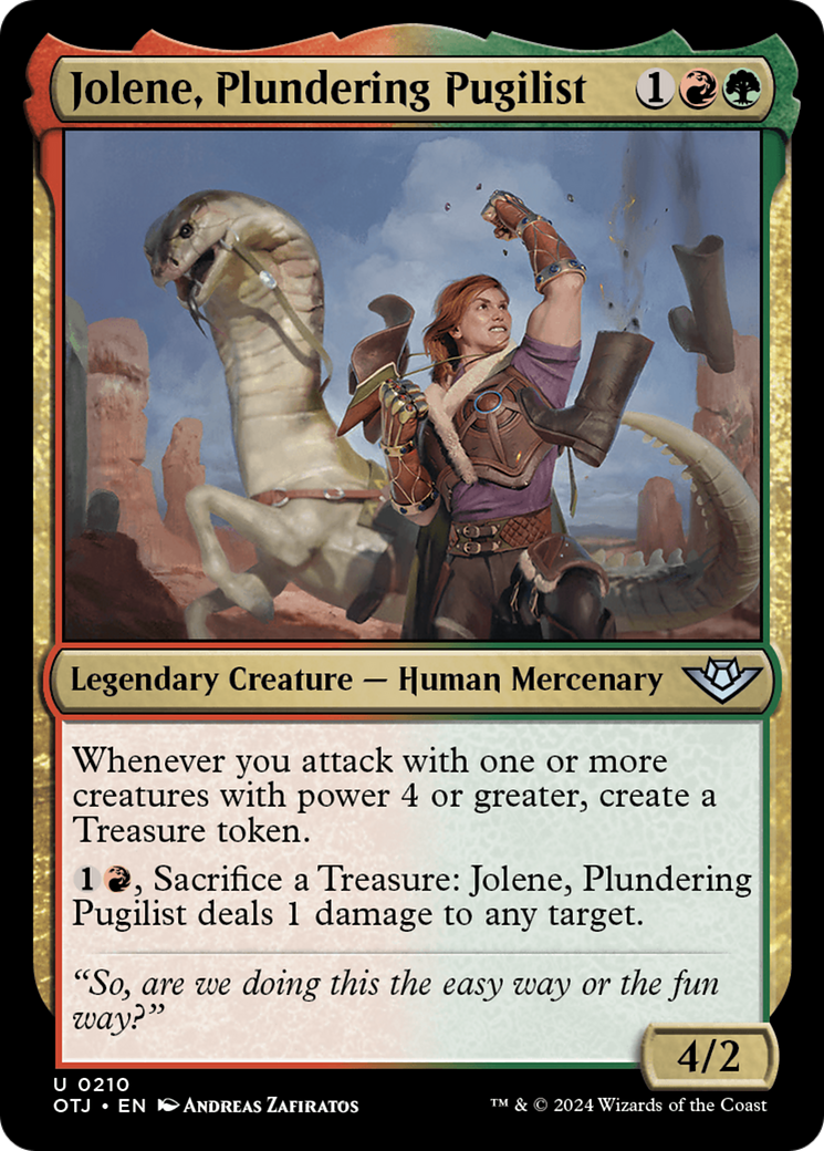 Magic: The Gathering - Jolene, Plundering Pugilist Foil - Outlaws of Thunder Junction