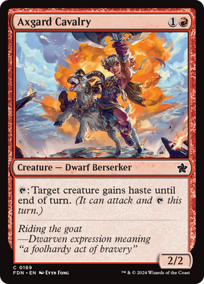 Magic: The Gathering - Axgard Cavalry Foil - Foundations