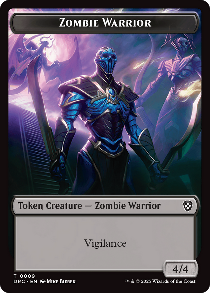 Magic: The Gathering - Zombie Warrior Token - Aetherdrift Commander Tokens