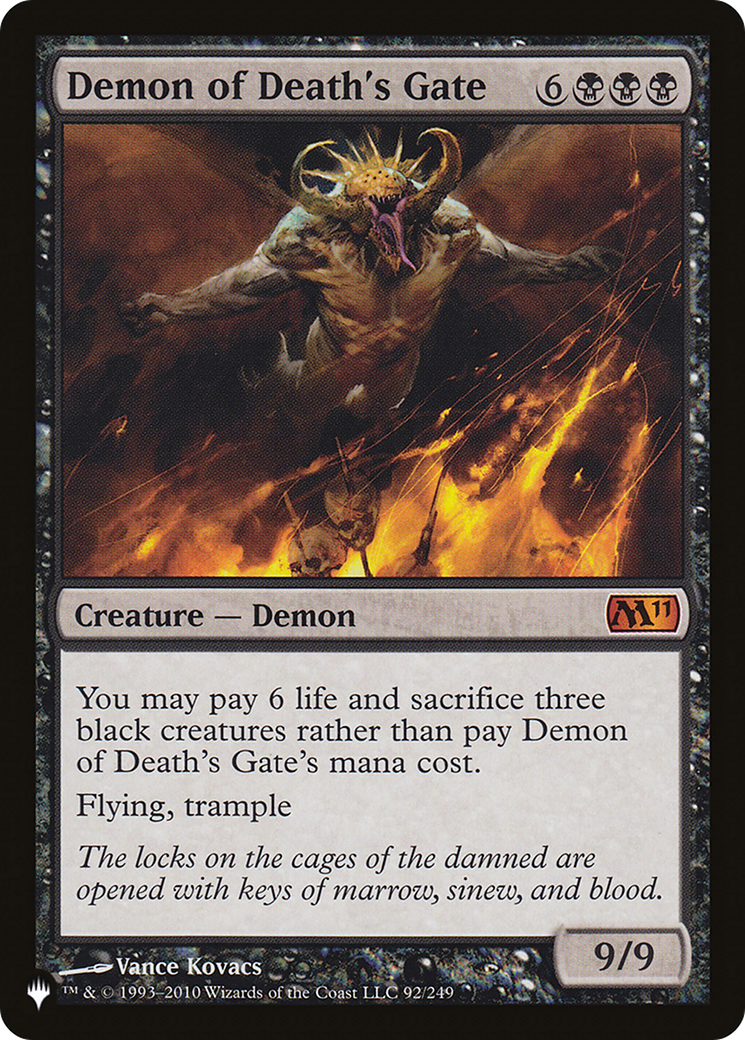 Magic: The Gathering - Demon of Death's Gate - The List