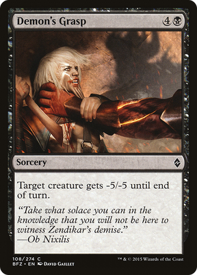 Magic: The Gathering - Demon's Grasp Foil - Battle for Zendikar