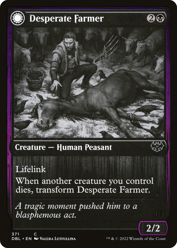 Magic: The Gathering - Desperate Farmer // Depraved Harvester Foil - Innistrad: Double Feature