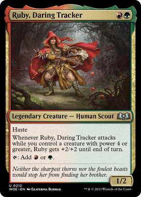 Magic: The Gathering - Ruby, Daring Tracker Foil - Wilds of Eldraine