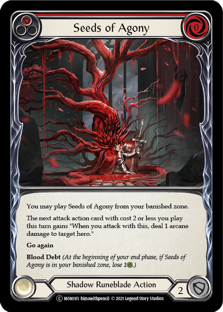 Flesh and Blood - Seeds of Agony (Red) Rainbow Foil - Monarch Unlimited