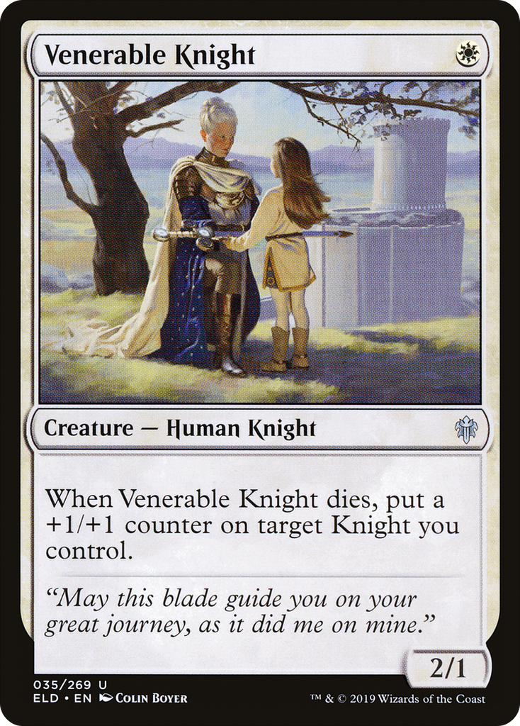Magic: The Gathering - Venerable Knight - Throne of Eldraine