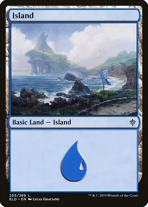 Magic the Gathering - Island #255 Foil - Throne of Eldraine