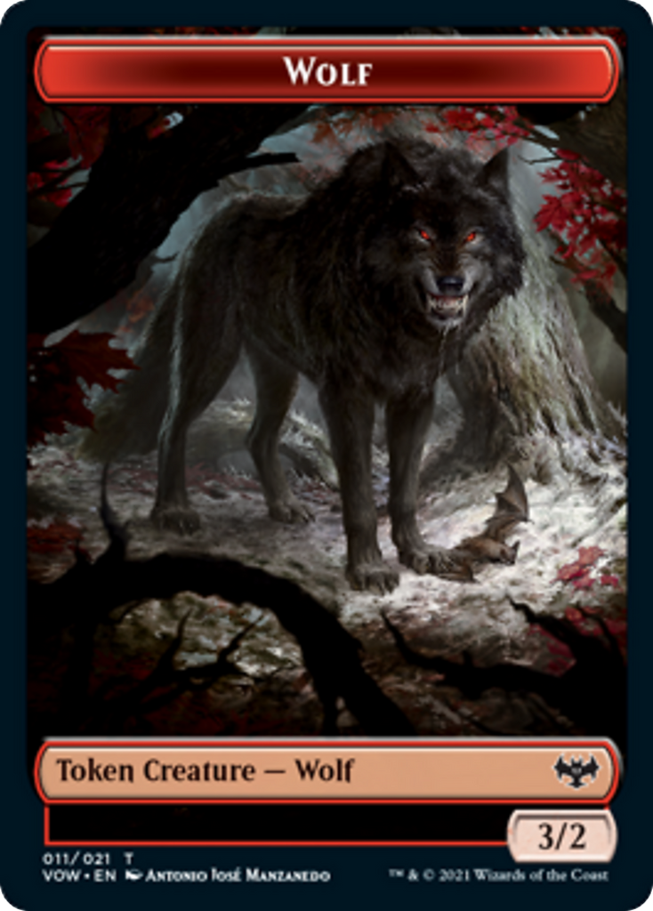 Magic: The Gathering - Wolf Token - Innistrad: Crimson Vow Tokens