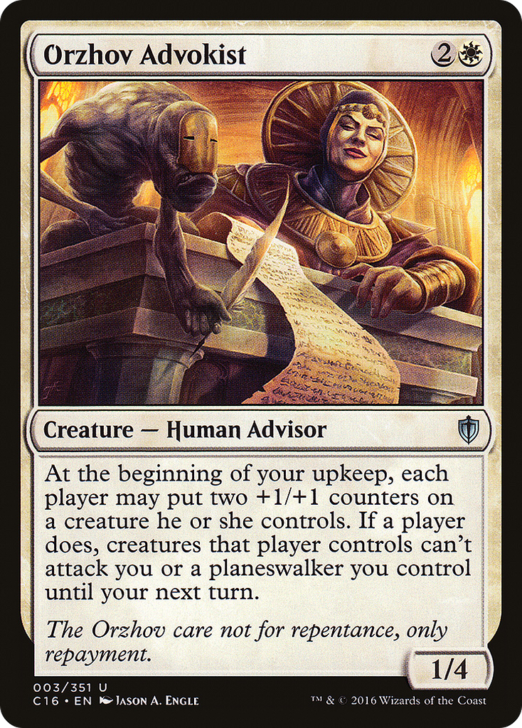 Magic: The Gathering - Orzhov Advokist - Commander 2016