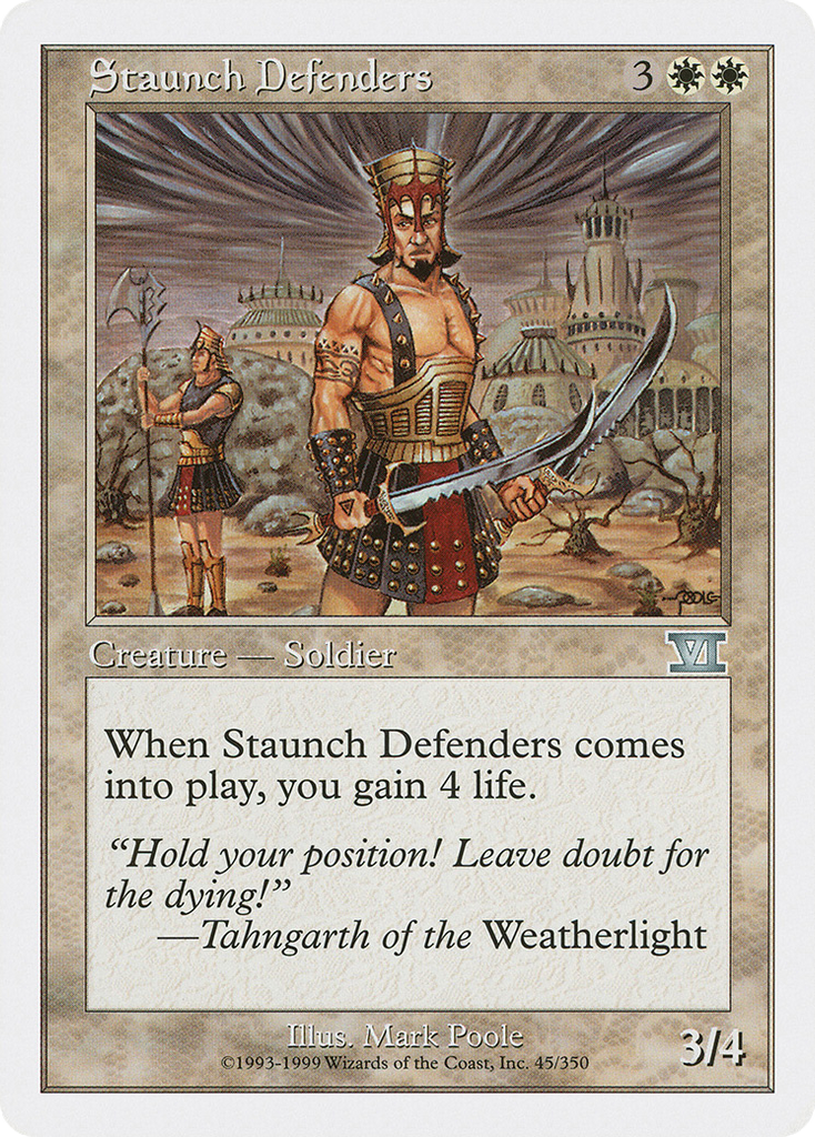 Magic: The Gathering - Staunch Defenders - Classic Sixth Edition