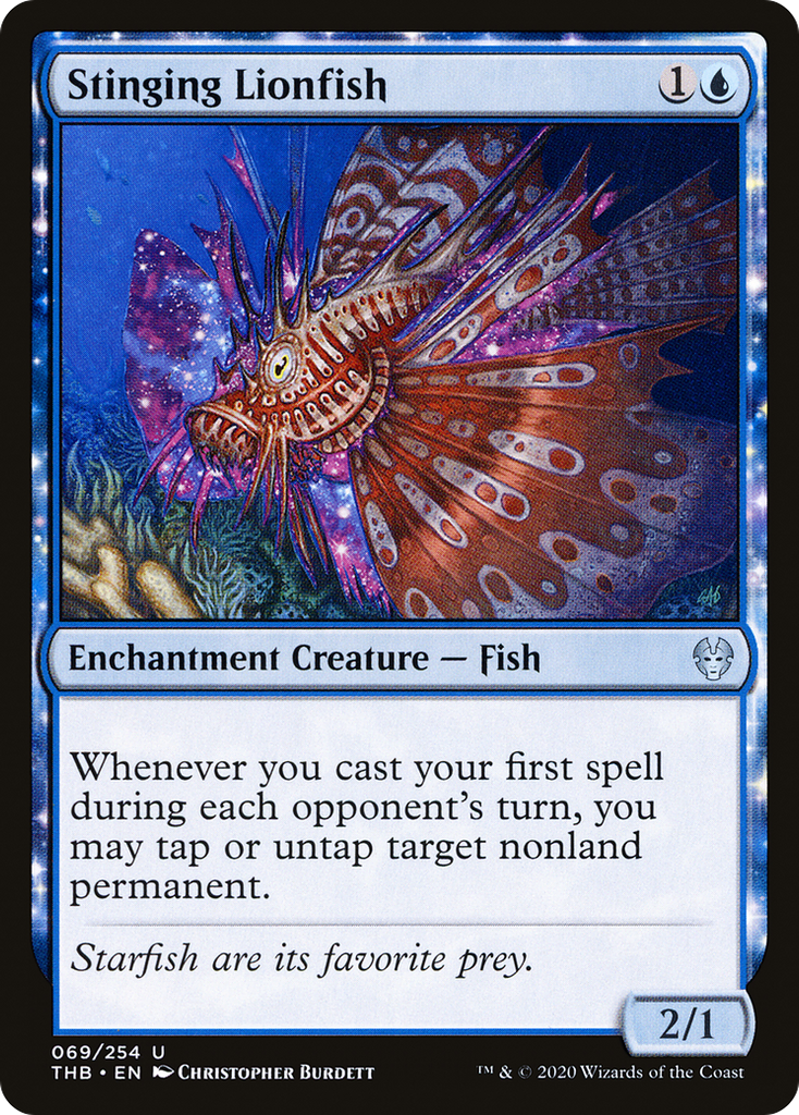 Magic: The Gathering - Stinging Lionfish Foil - Theros Beyond Death