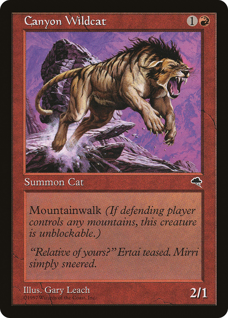 Magic: The Gathering - Canyon Wildcat - Tempest