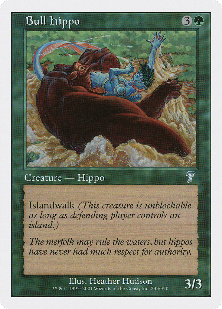 Magic: The Gathering - Bull Hippo - Seventh Edition