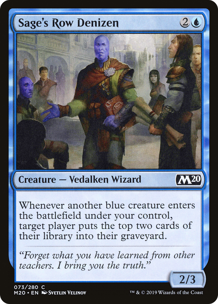 Magic: The Gathering - Sage's Row Denizen - Core Set 2020