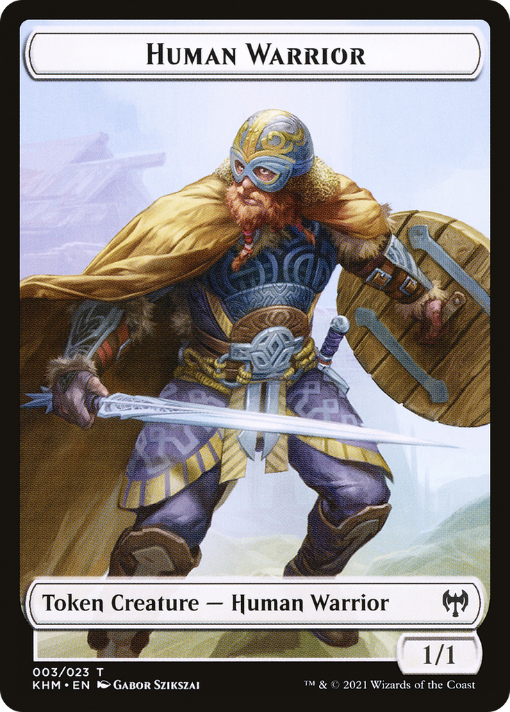 Magic: The Gathering - Human Warrior Token - Kaldheim Tokens