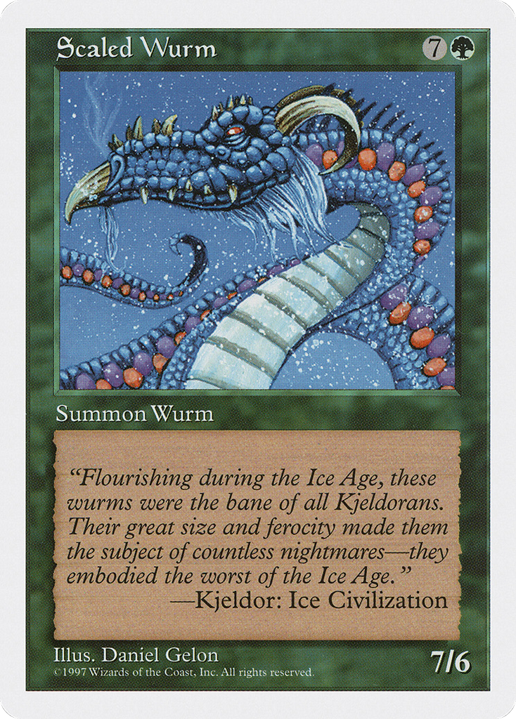 Magic: The Gathering - Scaled Wurm - Fifth Edition