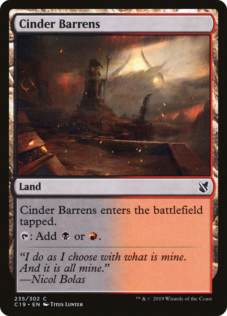 Magic: The Gathering - Cinder Barrens - Commander 2019