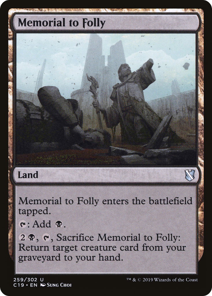 Magic: The Gathering - Memorial to Folly - Commander 2019