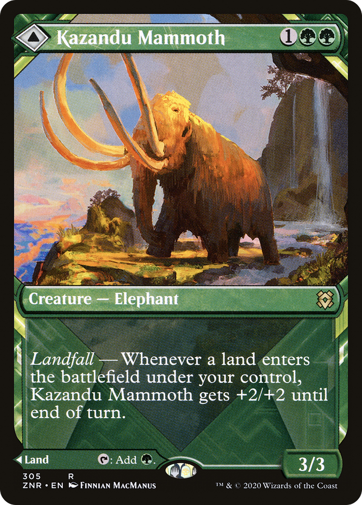 Magic: The Gathering - Kazandu Mammoth // Kazandu Valley Foil - Zendikar Rising