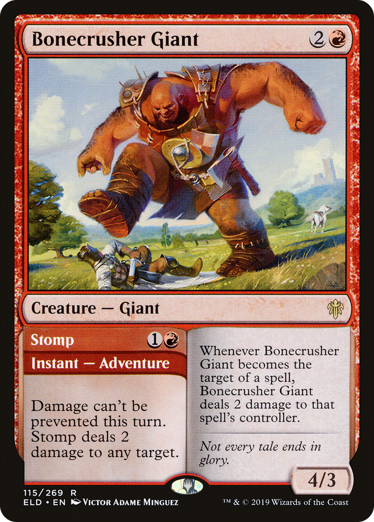 Magic: The Gathering - Bonecrusher Giant // Stomp - Throne of Eldraine